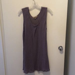 Flax linen long purple gauze tank top - size M